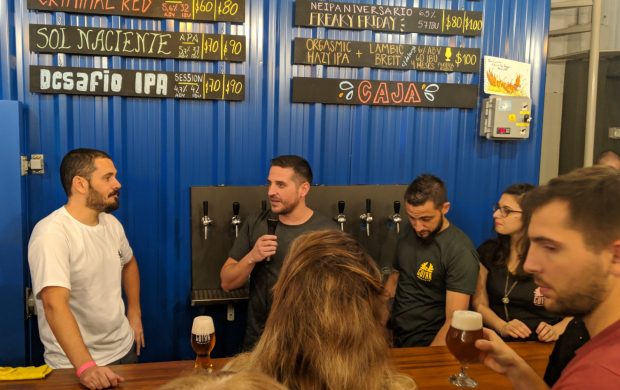 Cristian Meter - Brewmaster de Cerveza Guira durante los festejos por el octavo aniversario